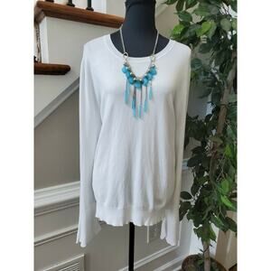 Ellen Tracy Viscose Scoop Neck Soft Sweaters